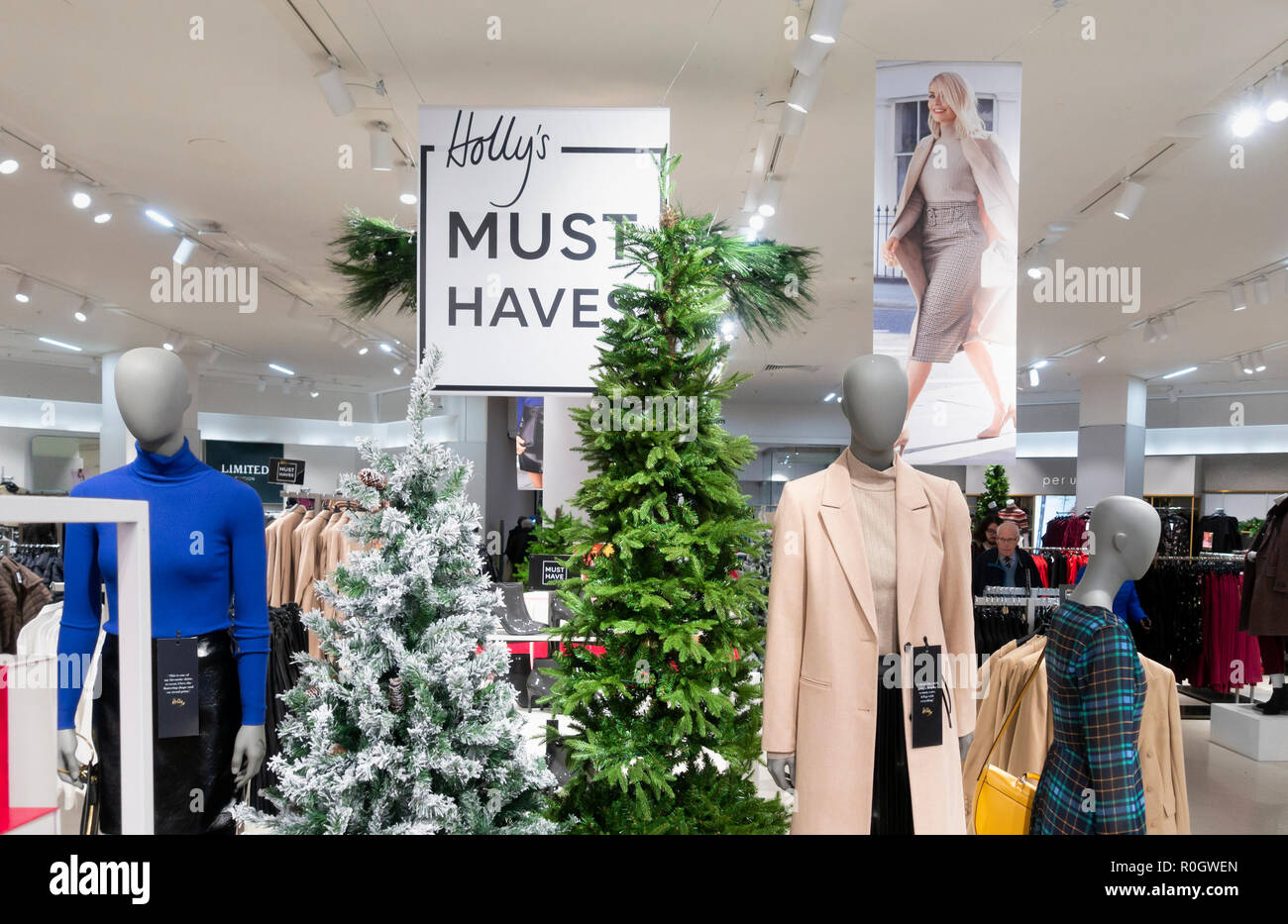 Holly`s (Holly Willoughby) Must-Haves clothing range in M&S/Marks & Spencer store. UK Stock Photo